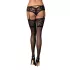 Obsessive Leticia - Breite Spitzenstrümpfe (Schwarz) - L/XL