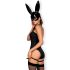 Obsessive OB7008 Sexy Bunny - Verführerisches Häschen Kostüm (schwarz) - L/XL