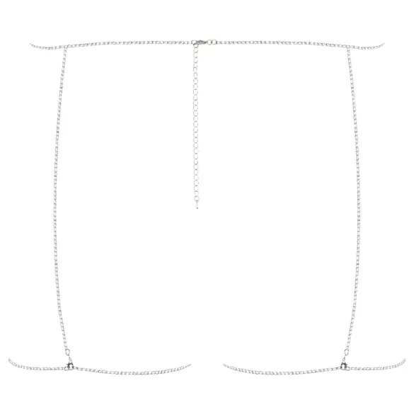 Obsessive Bijou 905 - Schmuck-Körperharness Unterteil (silber) - S-L