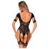 Obsessive - Muster Netz-Body offen (schwarz) -(S-L)