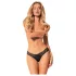 Obsessive Bella Rou - Blumenslip (schwarz) - M/L