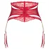 Obsessive Matildea - Spitzen-Strumpfhalter mit Ketten (Rot)