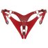 Obsessive Inferro - Rot verstellbarer Open-Tanga im Leder-Look