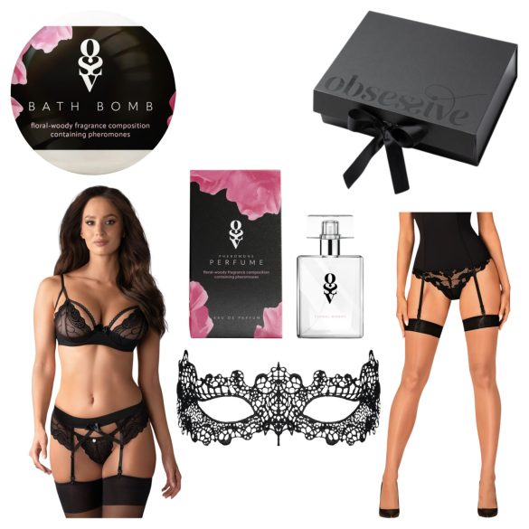 Obsessive Wonderia - Dessous-Geschenkbox - 6-teilig (schwarz)