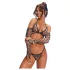 Obsessive Addia - Leopardenmuster-Netz-Set