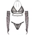 Obsessive Addia - Leopardenmuster-Netz-Set - L/XL