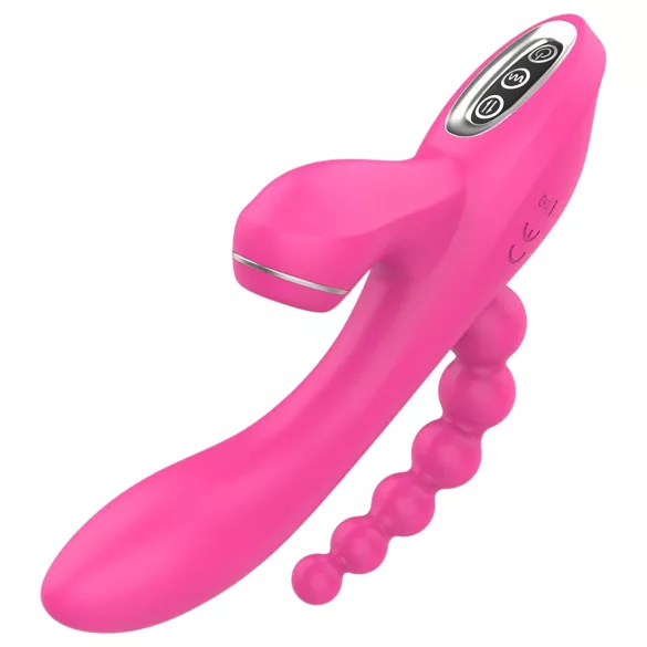 Erospace Sweet Play - G-Punkt-Vibrator mit Analsonde und Saugfunktion (rosa)