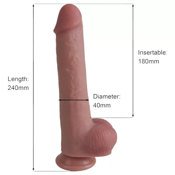 Natural Play - Silikon-Dildo 24 cm (natur)