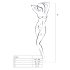 Passion BS024 - Netz-Set mit Herzmuster (Weiß) - S-L