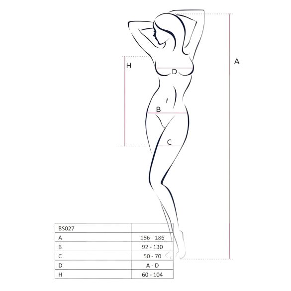 Passion BS027 - Netz-Minikleid (schwarz) - S-L