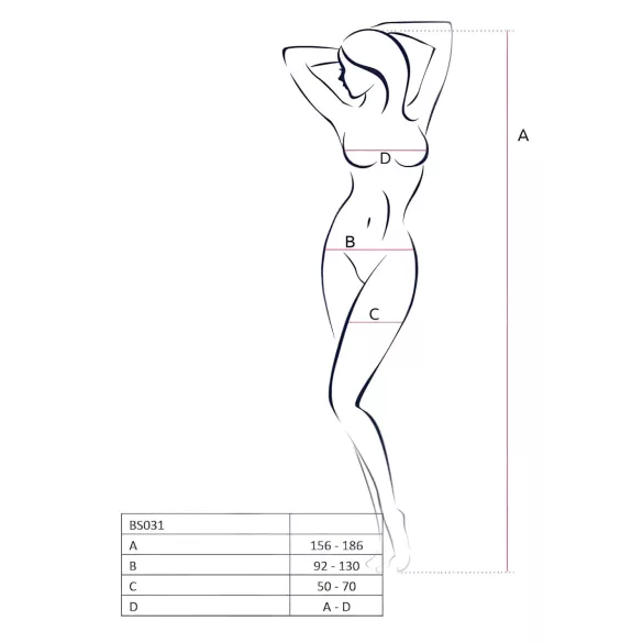 Passion BS031 - roter, offener Overall (S-L)