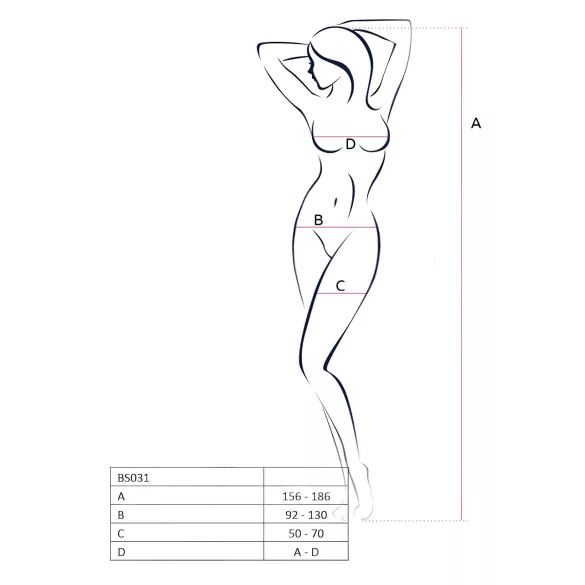 Passion BS031 - weißer offener Overall (S-L)