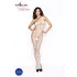 Passion BS036 - Rosé, offener Catsuit (weiß) - S-L
