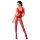 Passion BS046 - rotes Netzset mit Blumenmuster (S-L)