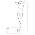 Passion BS048 - Offener Netz-Overall mit Halsband (Schwarz) - S-L