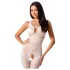 Passion BS078 - offener, gepunkteter Overall (weiß) S-L