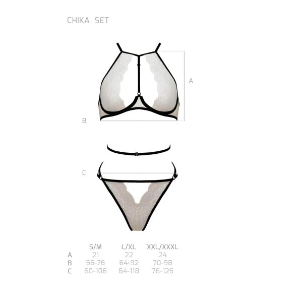 Passion Chika - BH-Set (creme)