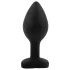 Sunfo - Silikon Analplug Herzschmuck (Schwarz-Pink)