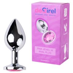 Desirel Pink Juwel M - Anal Plug (Silber-Pink)
