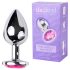 Desirel Pink Jewel L - Analplug (Silber-Rosa)