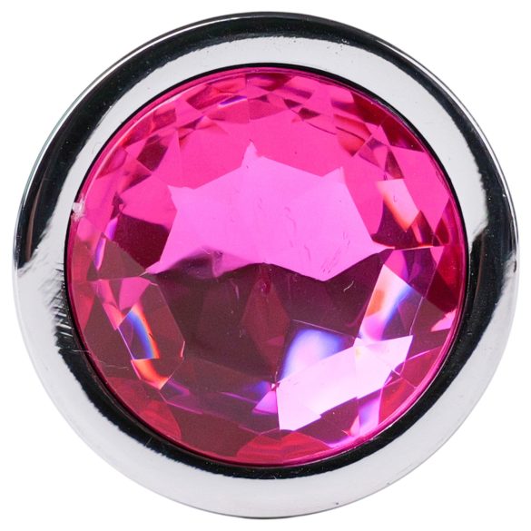 Desirel Pink Jewel L - Analplug (Silber-Rosa)