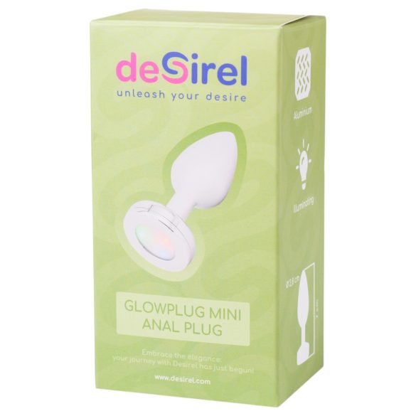 Desirel GlowPlug - leuchtender Analplug - klein (silber)