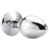 Sunfo - Metall Analplug mit blauem Edelstein (Silber)