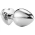 Sunfo - Metall-Analplug mit herzförmigem rosa Stein (silber)