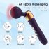Gebogener, wiederaufladbarer Vibrator-Massagestab (schwarz)