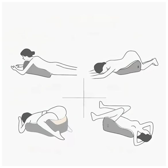 Magisches Kissen - Memory-Schaumkissen mit Dildohalter (grau)