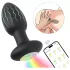 Desirel - Vibrations-Analplug mit farbwechselnder LED-Beleuchtung - app-gesteuert, 10 Vibrationsmodi (schwarz)