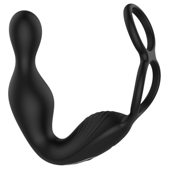 Lonely - rotierender Prostata-Vibrator mit Penissring (schwarz)
