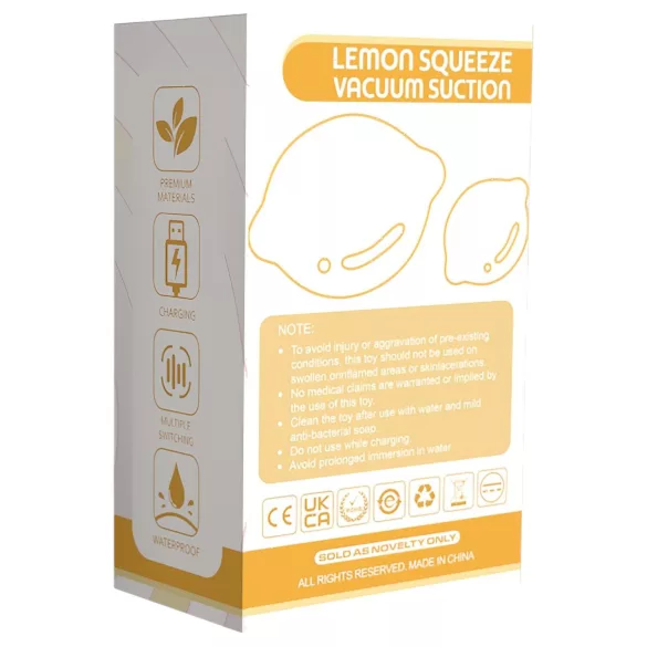 Lemon Squeeze - klitorale Saugvibrator in Zitronenform (gelb)