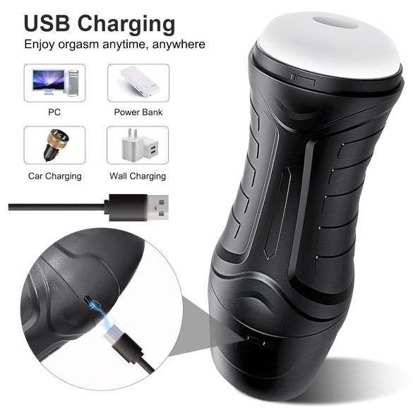 AlvUp - Saugnäpfe und Vibrations-Masturbator (schwarz)