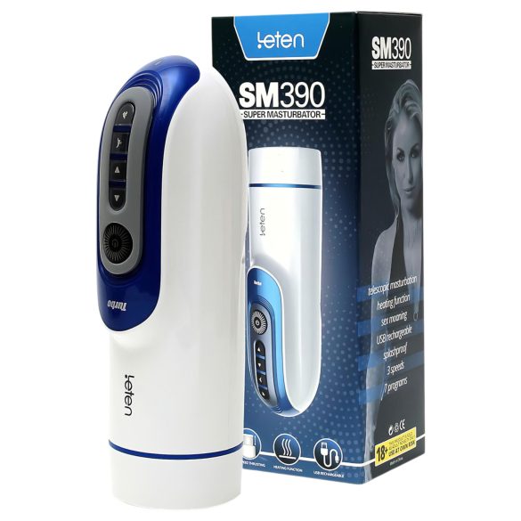 Leten SM390 - Stöhnender, wärmender Masturbator (weiß)