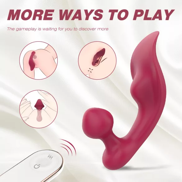 Sex HD Chomper - Klitoris- und Anal-Vibrator (rot)