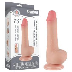   Lovetoy Sliding-Skin - Hoden Doppel-Layer Dildo - 20cm (Natur)
