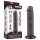 Lovetoy Sliding-Skin - Saugnapf Doppelschicht-Dildo - 20cm (braun)