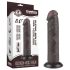 Lovetoy Sliding-Skin - Saugnapf Doppelschicht-Dildo - 20cm (braun)