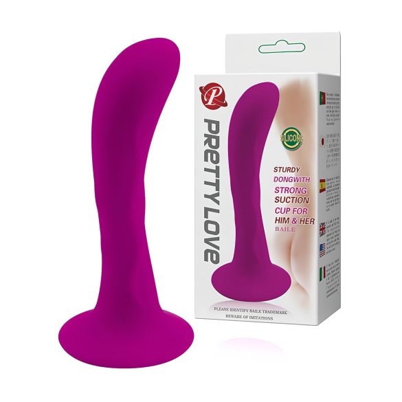 Pretty Love Baile - Gebogener Anal Plug mit Saugnapf (Rosa)