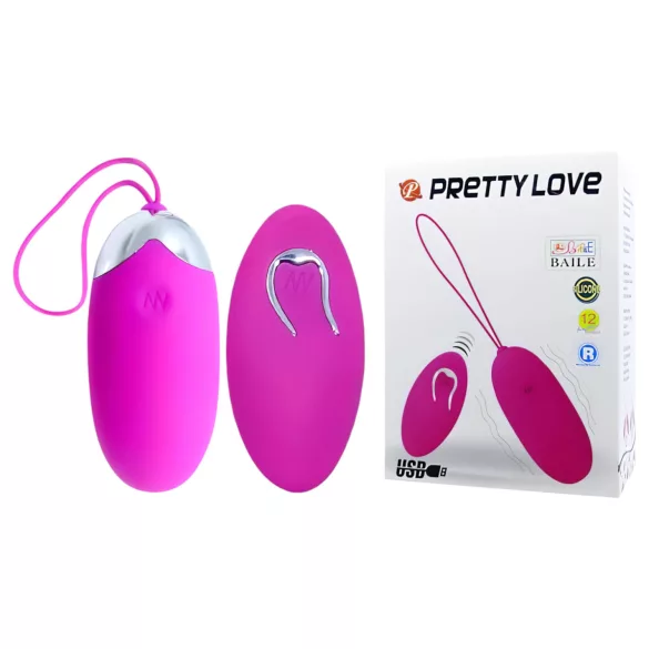 Pretty Love Berger - Wiederaufladbares, fernsteuerbares Vibroei (Pink)