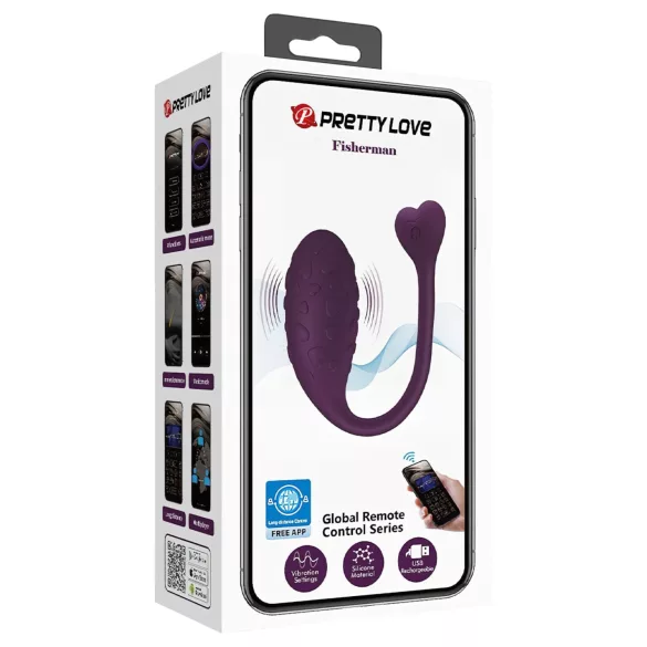 Pretty Love Fisherman - intelligentes Vibrations-Ei (lila)
