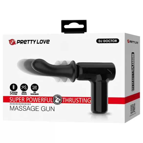 Pretty Love Dj Doctor - Stoßpistolen-Vibrator für Damen (Schwarz)