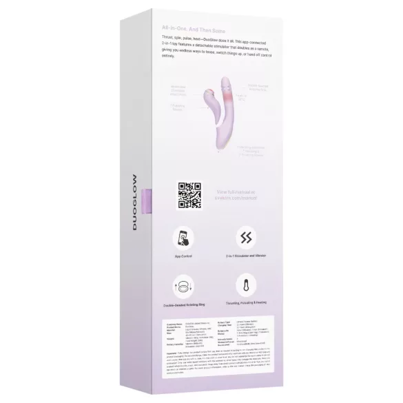 Svakom DuoGlow - App-gesteuerter G-Punkt- und Klitoris-Vibrator (lila)