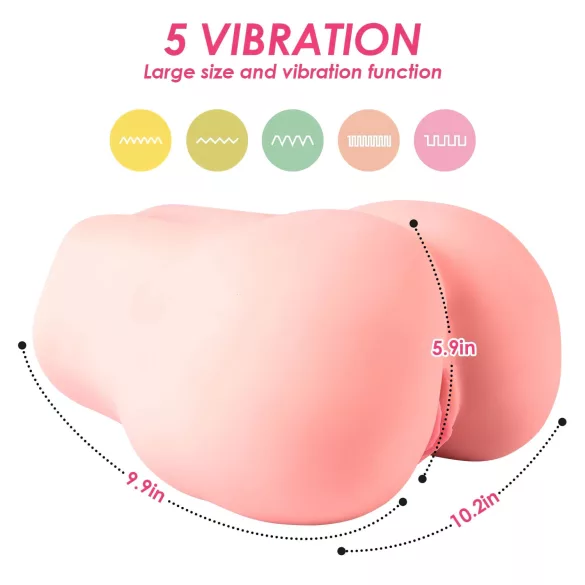 Vibeconnect - App-gesteuerter Torsomasturbator für Männer (naturfarben)