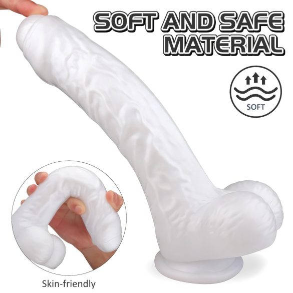 Sex HD Martin - Saugnapf-dildo, realistisch mit Hoden (weiß)