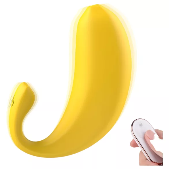 Sex HD - tragbares App-gesteuertes Vibratorei (gelb)