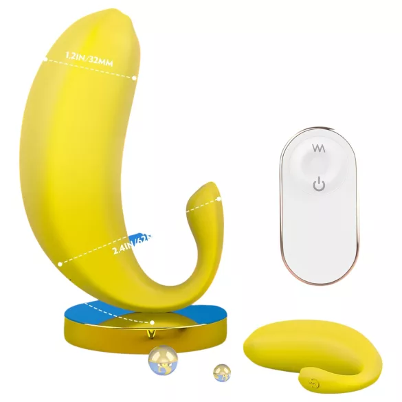 Sex HD - tragbares App-gesteuertes Vibratorei (gelb)