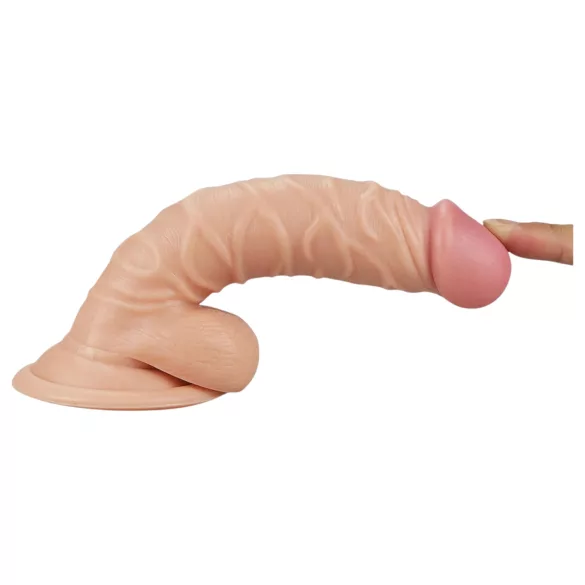 Real Extreme - G-Punkt-Dildo mit Saugnapf und Hoden - 19 cm (hautfarben)