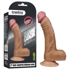   Lovetoy – naturgetreuer, gebogener Dildo, 22 cm (hautfarben)